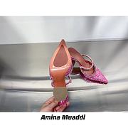 AMINA MUADDI Gilda Pink Satin Slipper - 5