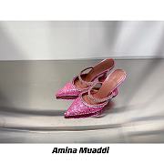 AMINA MUADDI Gilda Pink Satin Slipper - 3