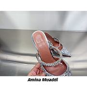 AMINA MUADDI Gilda White Crystal Slide Sandals - 3