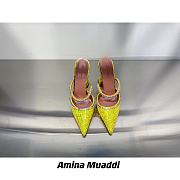 AMINA MUADDI Gilda Yellow Crystal Slide Sandals - 2