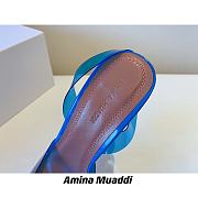 AMINA MUADDI Blue See-Through Slingback Bow Pumps - 6