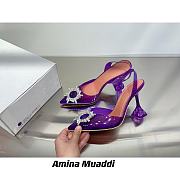 AMINA MUADDI Begum Purple Plexi Jewel Pumps - 4