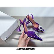 AMINA MUADDI Begum Purple Plexi Jewel Pumps - 3