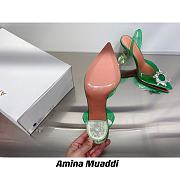 AMINA MUADDI Begum Green Plexi Jewel Pumps - 4