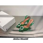 AMINA MUADDI Begum Green Plexi Jewel Pumps - 6