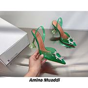 AMINA MUADDI Begum Green Plexi Jewel Pumps - 5