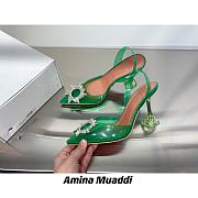 AMINA MUADDI Begum Green Plexi Jewel Pumps - 3