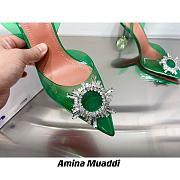 AMINA MUADDI Begum Green Plexi Jewel Pumps - 2