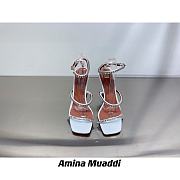 Amina Muaddi GILDA WHITE PATENT & WHITE CRYSTALS - 6