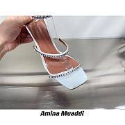 Amina Muaddi GILDA WHITE PATENT & WHITE CRYSTALS - 2