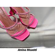 Amina Muaddi Gilda Sandal Ruby Satin & Ruby Crystal - 3