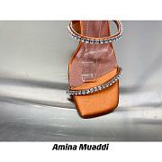 Amina Muaddi GILDA TAN PATENT & WHITE CRYSTALS - 3