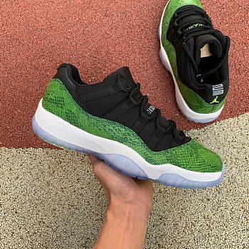 Air Jordan 11 Retro Low Green Snakeskin 528895-033