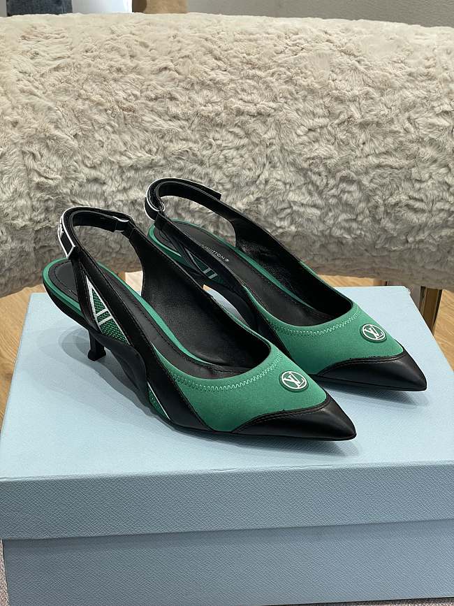 LV ARCHLIGHT SLINGBACK PUMP GREEN - 1