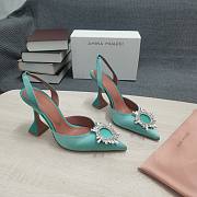 AMINA MUADDI Green Light satin pumps - 1