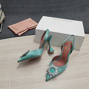 AMINA MUADDI Green Light satin pumps - 4