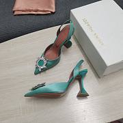 AMINA MUADDI Green Light satin pumps - 3