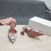 AMINA MUADDI Dust Purple satin pumps - 5