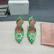 AMINA MUADDI Green satin pumps - 6