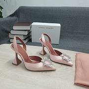 AMINA MUADDI Pink satin pumps - 1