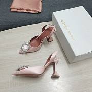 AMINA MUADDI Pink satin pumps - 6