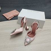 AMINA MUADDI Pink satin pumps - 5