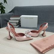 AMINA MUADDI Pink satin pumps - 4