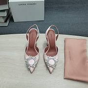 AMINA MUADDI Pink satin pumps - 3