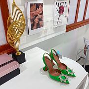 AMINA MUADDI High Green satin pumps - 1