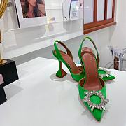 AMINA MUADDI High Green satin pumps - 6