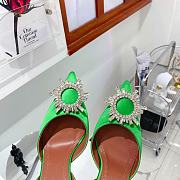 AMINA MUADDI High Green satin pumps - 5