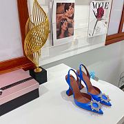 AMINA MUADDI High Blue satin pumps - 1