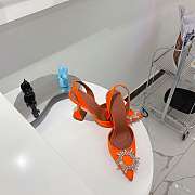 AMINA MUADDI High Orange satin pumps - 6