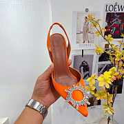 AMINA MUADDI High Orange satin pumps - 5