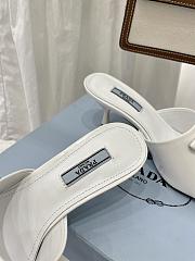 Brushed leather heeled white slides 1XX590_055_F0009_F_065 - 4