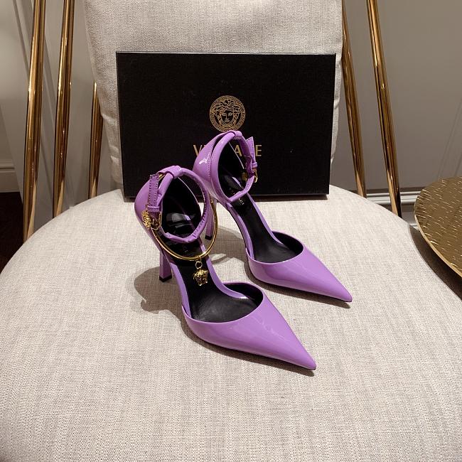 Versace Safety Pin Pumps Purple - 1