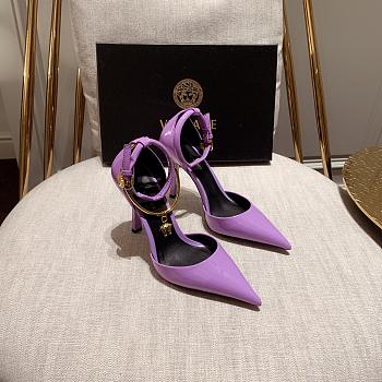 Versace Safety Pin Pumps Purple