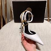 Versace Safety Pin Pumps White - 6