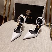 Versace Safety Pin Pumps White - 4