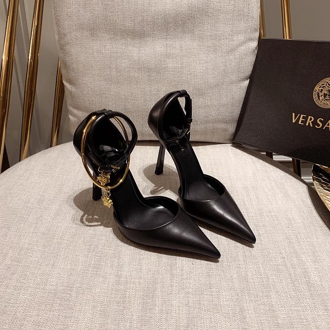 Versace Safety Pin Pumps Black - 1