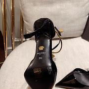 Versace Safety Pin Pumps Black Gold Chains - 6