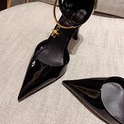 Versace Safety Pin Pumps Black Gold Chains - 5