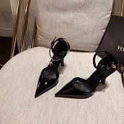 Versace Safety Pin Pumps Black Gold Chains - 4