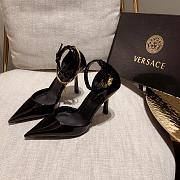 Versace Safety Pin Pumps Black Gold Chains - 3