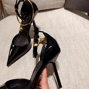 Versace Safety Pin Pumps Black Gold Chains - 2