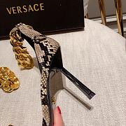 Versace Safety Medusa Leopard Sandal Heels Chain - 4