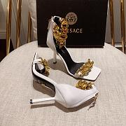 Versace Safety Medusa White Sandal Heels Chain - 2