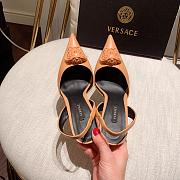 Versace La Medusa Beige Slingback Pumps Heels - 3