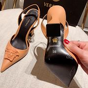 Versace La Medusa Beige Slingback Pumps Heels - 4