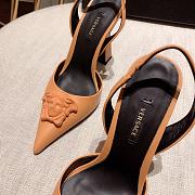 Versace La Medusa Beige Slingback Pumps Heels - 2